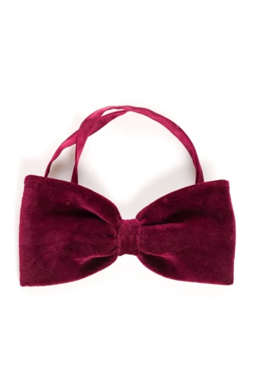 Elegancka mucha welurowa - bordowa