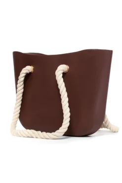 Gumowa torebka JELLY BAG - brązowa