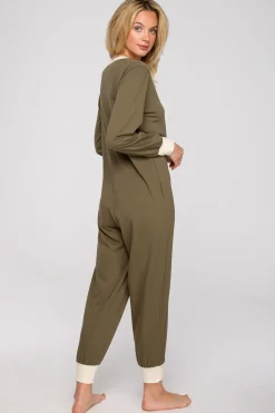 Jednoczęściowy kombinezon do spania - khaki