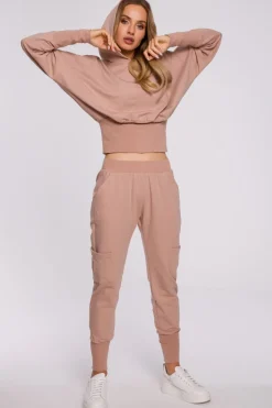 Kobiece spodnie dresowe - mocca