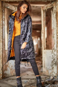 Kurtka oversize z kapturem - czarna