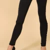 Legginsy z przeszyciami i wstawkami na łydkach