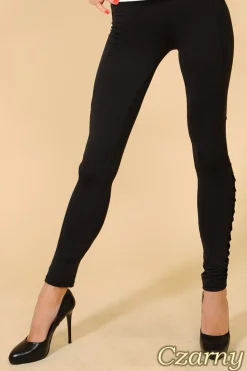 Legginsy z przeszyciami i wstawkami na łydkach