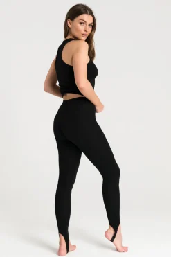 Legginsy z zapiętkiem - czarne