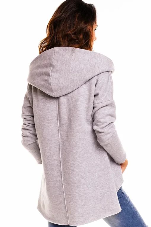 Luźna bluza oversize z kapturem - szara