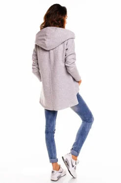 Luźna bluza oversize z kapturem - szara