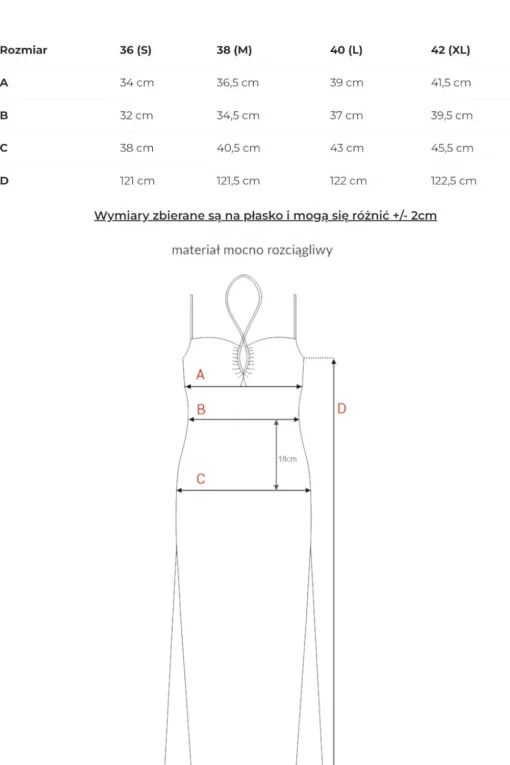 Metaliczna sukienka maxi z wiązaniem w dekolcie - morska