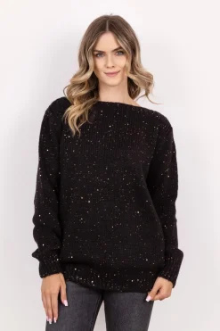 Miękki sweter oversize – czarny
