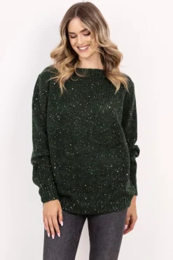 Miękki sweter oversize – zielony