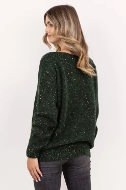 Miękki sweter oversize – zielony