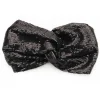 Opaska bandana na głowę - czarna-cekiny