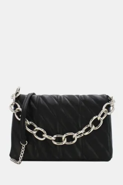 Pikowana torebka typu crossbody Hannah - czarna