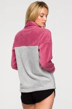 Pluszowa bluza z zamkiem - model 2