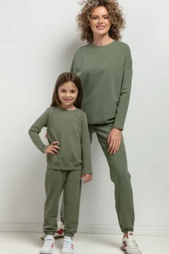 Prosta bluza dresowa - zielona
