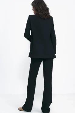 Spodnie damskie typu bootcut - czarne