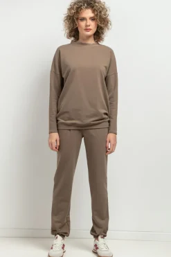 Spodnie dresowe typu jogger - cappuccino