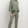 Spodnie dresowe typu jogger - zielone