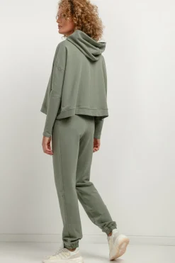 Spodnie dresowe typu jogger - zielone