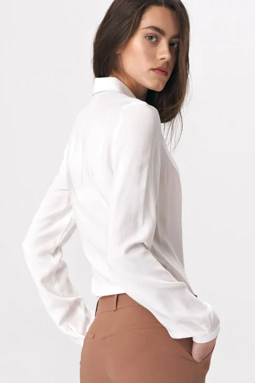 Stylowa koszula body - ecru