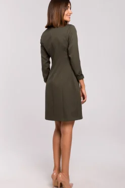 Sukienka żakietowa - khaki