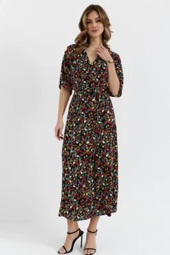 Sukienka maxi wiązana w pasie - model 6