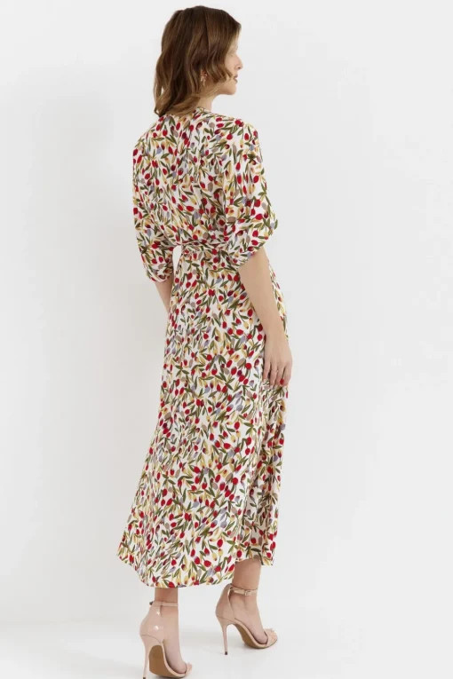 Sukienka maxi wiązana w pasie - model 5