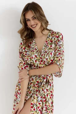 Sukienka maxi wiązana w pasie - model 5