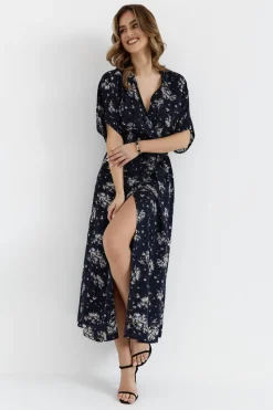Sukienka maxi wiązana w pasie - model 4