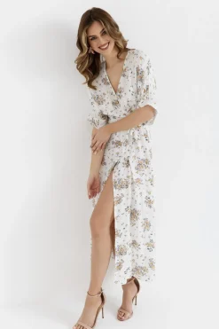Sukienka maxi wiązana w pasie - model 3