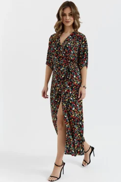 Sukienka maxi wiązana w pasie - model 6