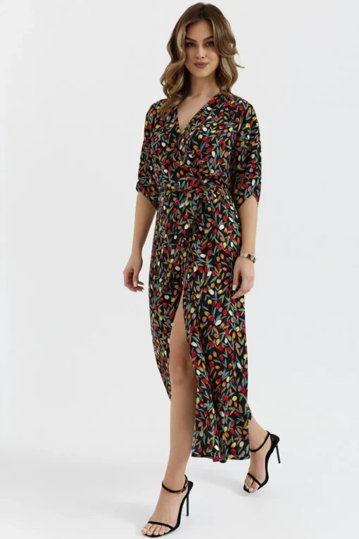 Sukienka maxi wiązana w pasie - model 6