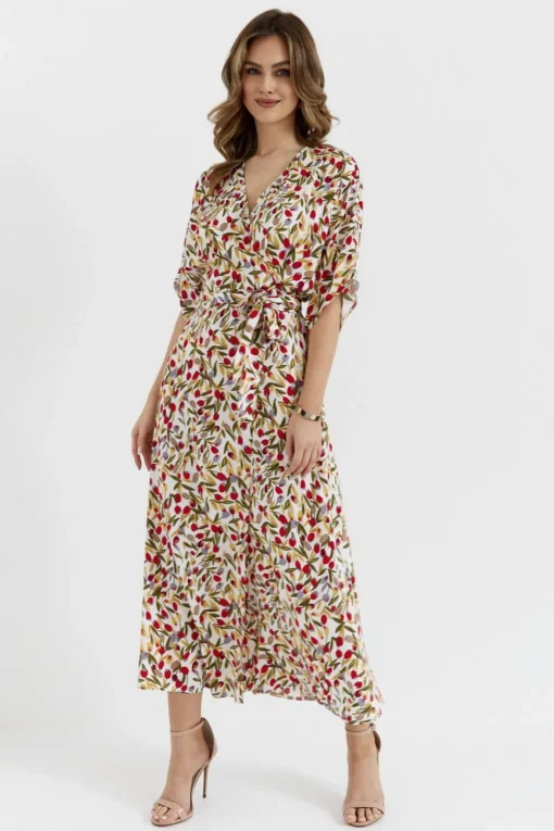 Sukienka maxi wiązana w pasie - model 5
