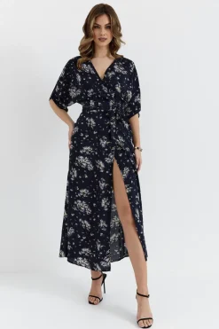 Sukienka maxi wiązana w pasie - model 4