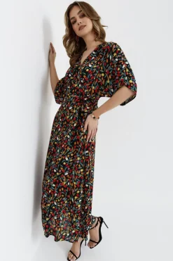 Sukienka maxi wiązana w pasie - model 6
