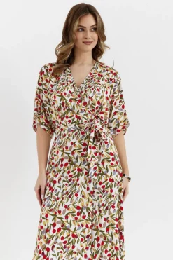 Sukienka maxi wiązana w pasie - model 5