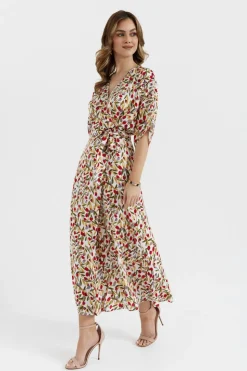 Sukienka maxi wiązana w pasie - model 5