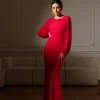 Sukienka maxi z odkrytymi plecami - fuksja