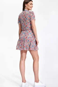 Sukienka mini z falbanką - wzór 135