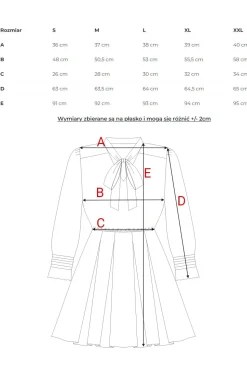 Sukienka mini z wiązaniem przy szyi - pomarańczowa