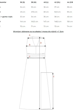 Sukienka z nadrukiem z rozcięciem na nogę - model 1