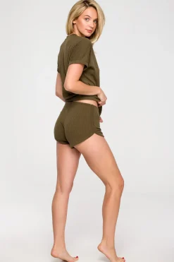 Szorty do spania - khaki