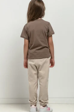 T-shirt dla dziewczynki - cappuccino