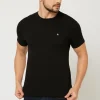 T-shirt męski pod marynarkę - czarny