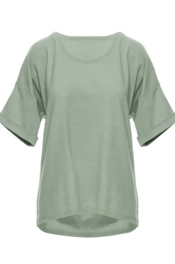 T-shirt oversize z okrągłym dekoltem - pistacjowy