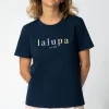 T-shirt z nadrukiem z przodu - granatowy