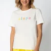T-shirt z nadrukiem z przodu - ecru