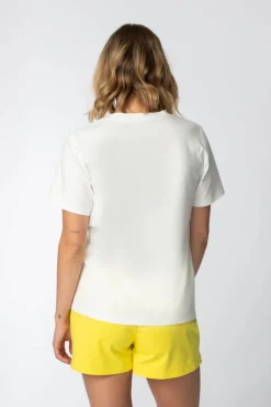 T-shirt z nadrukiem z przodu - ecru