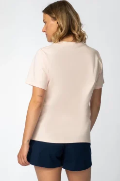 T-shirt z nadrukiem z przodu - brzoskwiniowy