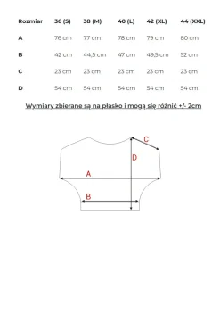 Wiskozowa bluza z opadającym ramieniem - niebieska