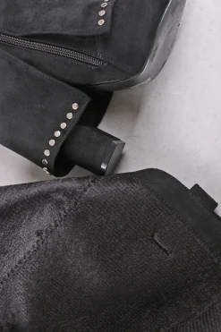 Wysokie buty na grubym obcasie India - czarne
